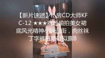 【新片速遞】私房CD大师KFC-12 ★★★商场偷拍美女裙底风光精神小妹逛街，肉丝袜丁字裤扭动疑似露B